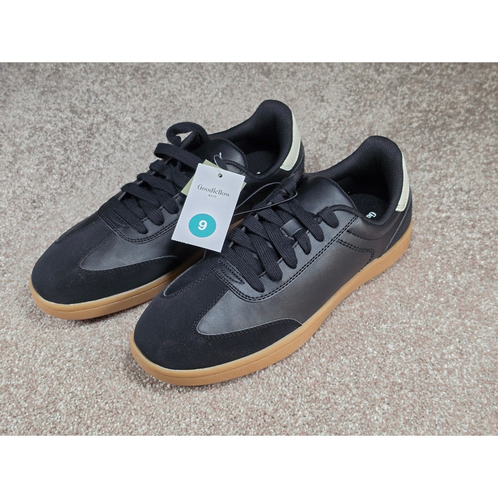 Goodfellow & Co Finlay Mens Black Gum Sole Sneakers Low Top Shoes Size 9 NWT